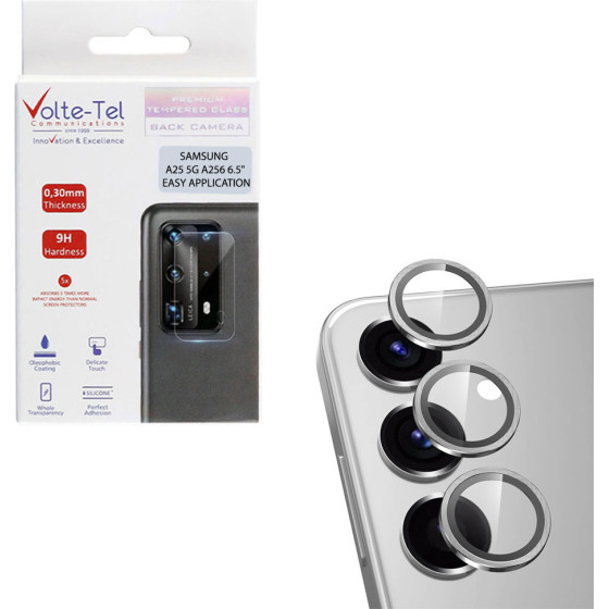 Volte-Tel Camera Glass Cover Samsung A25 5G �256 6.5'' 9H 0.30MM Easy Application SILVER - (5205308363405)