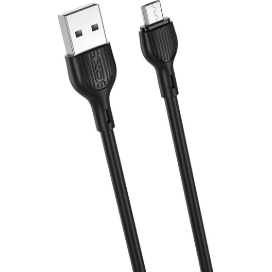 XO Usb To Micro Usb NB200 Data Cable 1m 2.1A Black - (NB200B)