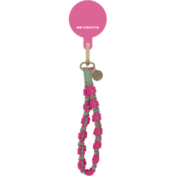 SBS Case Me Coco Smartphone Bracelet Wrist Strap For Smartphones Green Pink - (BRACDAISY2)