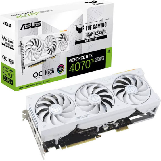 Asus Vga TUF-RTX4070TIS-O16G-BTF-WHITE, 16GB, GDDR6X - (90YV0KI0-M0NA00)