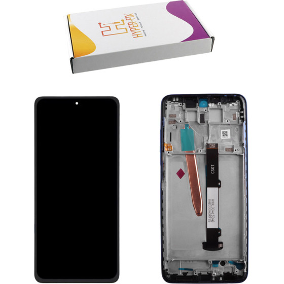 HYPER-Fix Xiaomi Poco X3 Nfc ����� + Touch Screen + Lens + Frame Blue Service Pack - (HF-560002J20C00)