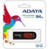 Adata Flash Usb Drive 64GB USB2.0, RETRACTABLE, BLACK/RED, 5YW. - (AC008-64GB-RKD)