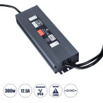 GloboStar ��������� ����������� Selv ��� �������� �������� Led 300W 12.5A - Ac 220-240V �� Dc 24V �� 1.2m Vde ������� ������� & ������ ����������� - ��������� IP68 - M23.5 x W7.5 x H3.6cm - 3 ������ ������� - (60966)