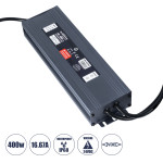 GloboStar ��������� ����������� Selv ��� �������� �������� Led 400W 16.67A - Ac 220-240V �� Dc 24V �� 1.2m Vde ������� ������� & ������ ����������� - ��������� IP68 - M25.5 x W7.5 x H4cm - 3 ������ ������� - (60967)