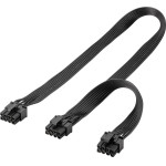 Goobay ������� 8 Pin �� 2x 6+2 Pin Pcie 23cm, ����� - (59714)