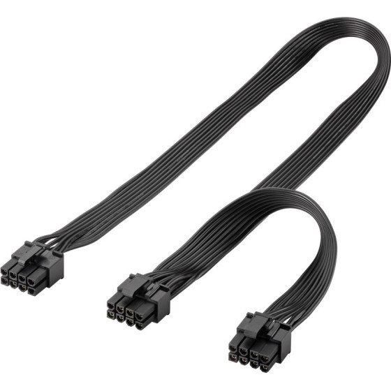 Goobay ������� 8 Pin �� 2x 6+2 Pin Pcie 23cm, ����� - (59714)