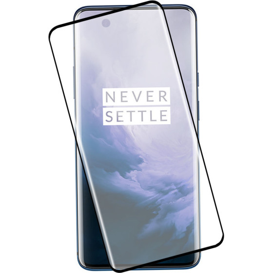Idol 1991 Tempered Glass Oneplus 7 Pro 6.67'' 9H 0.25mm 3D Edge Glue Semi Curved Finger Unlock BLACK