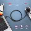 Axagon BUCM2-CM15AB Charge Cable USB-C USB-C 2.0, 1.5M, Pd 240W 5A, ALU, BRAID, BLACK