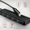 Axagon HUE-C1C 4X USB3.2 Gen 1 Travel HUB, USB-C Power IN, W. 20CM TYPE-C CABLE