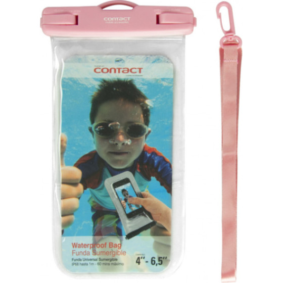 Contact Waterproof Case For Smartphones 4.5-6,5'' Pink - (BXFUWTPHR)