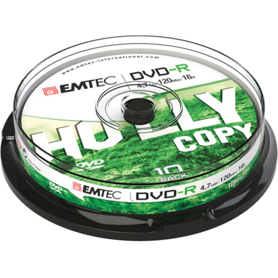 Emtec DVD-R 4.7GB 1-4x Cake Box 10pCs - (ECOVRW47104CB)