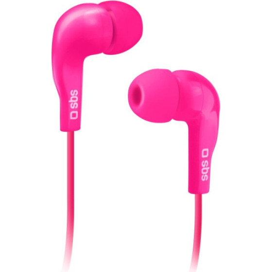 SBS Handsfree Stereo Earset 3.5 Jack Studio Mix 10 Pink - (INEARPL)