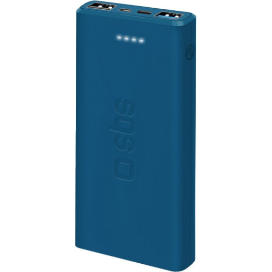 SBS Powerbank 10000 Mah 2 Ports 2.1A Blue - (BB10000FASTA)