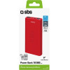 SBS Powerbank 10000 Mah 2 Ports 2.1A Red - (BB10000FASTR)