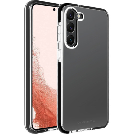 Vivanco Rock Solid Cover Case Samsung S23 Plus Transparent Black Backcover - (63522)