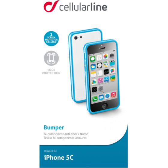 Cellular line Bumper Iphone 5C Blue Backcover - (BUMPERIPH5CB)