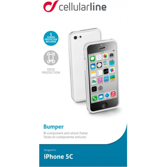 Cellular line Bumper Iphone 5C White Backcover - (BUMPERIPH5CW)