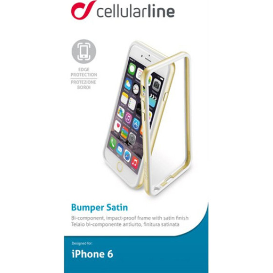 Cellular line Bumper Satin Iphone 6 6s Gold Backcover - (BUMPSATINIPH64)