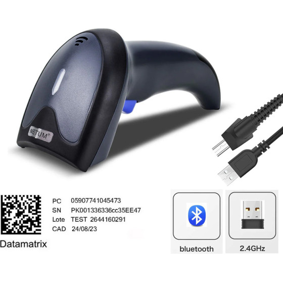 Netum 3IN1 2D BT/2.4G/Wired Barcode Scanner Support IOS/Android - (NT-W8X)