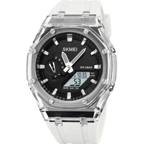 Skmei �������/��������� ����� ������ - - 2100 - White/Black