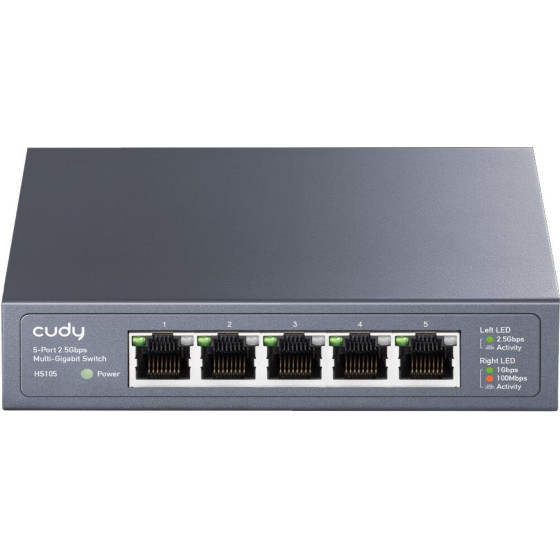 Cudy 5-Port 2.5G Metal Switch 2.5G/1000M/100M/10M - (HS105)