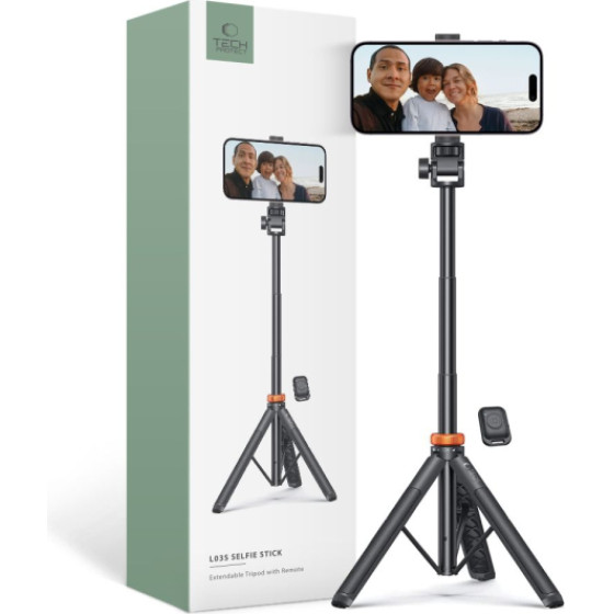Tech Protect Selfie Stick Tripod Bluetooth Black - (TPL08S)