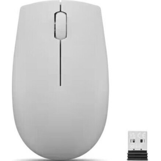 Lenovo Wireless Compact Mouse 300,Arctic Grey - (GY51L15678)