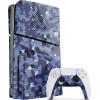 Maxx Tech Blue Wave Camo Faceplates Kit ��� PS5 Slim - (MXT-SLFPBC-PS5)