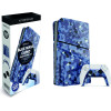 Maxx Tech Blue Wave Camo Faceplates Kit ��� PS5 Slim - (MXT-SLFPBC-PS5)