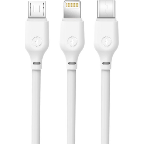 XO Data Cable NB103 1 Type C | Lightning | Micro Usb 2,1� White - (XONB103)