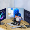 Powertech Docking Station 12 �����, ���� laptop, USB-C, ���� - (BYL-2003U2)