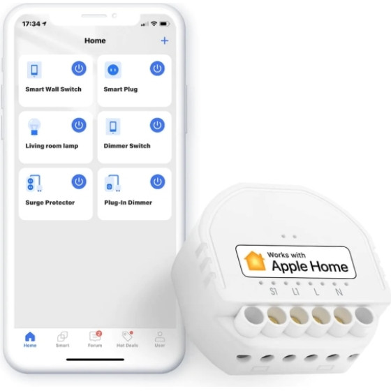 Meross Smart Wi-Fi In-Wall Switch Hk - (MSS810HK-UN)