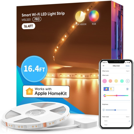 Meross Wifi Led Strip Rgbww 5 Meter - (MSL320PHK-EU-5M-LI)