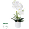 GloboStar Artificial Garden White Orchid ������������ ���� ����� ������� �45cm - (21076)