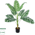 GloboStar Artificial Garden White Zebra ������� ������������ ���� ����� ����� �90cm - (20943)