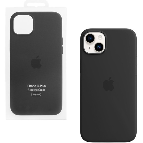 Apple ���� Iphone 14 Plus Silicone Magsafe Cover Black Packing Or - (MPT33ZM/A)