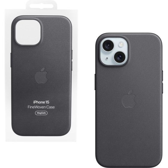 Apple ���� Iphone 15 Finewoven Magsafe Back Cover Black Packing Or - (MT393ZM/A)