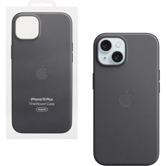 Apple ���� Iphone 15 Plus Finewoven Magsafe Back Cover Black Packing Or - (MT423ZM/A)