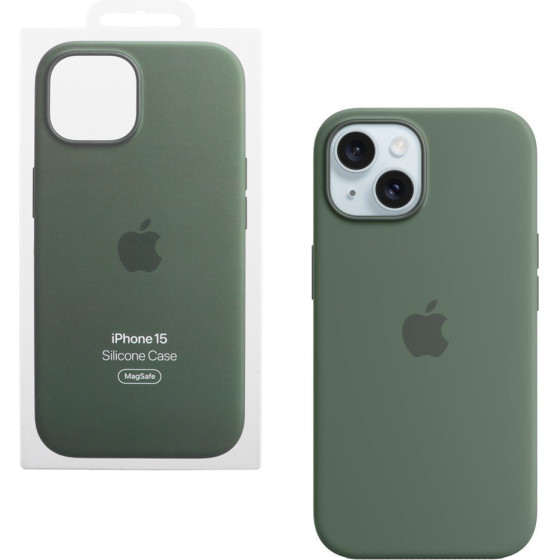 Apple ���� Iphone 15 Silicone Magsafe Cover Cypress Packing Or - (MT0X3ZM/A)
