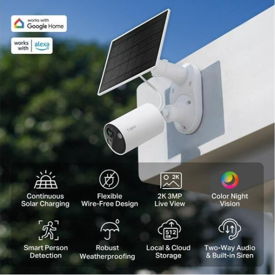 TP-Link Smart Wire-Free Security Camera And Solar Panel - (Tapo C410 KIT)