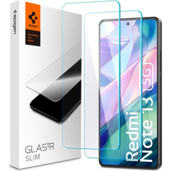 Spigen Slim Tempered Glass Xiaomi Redmi Note 13 5G 2 Pack - (AGL08294)