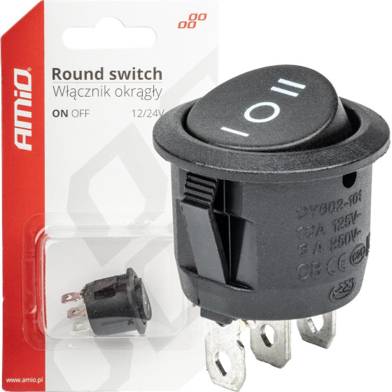 AMiO ��������� 230V 6A ON-OFF-On 3 ������ ���������� BU03 ���� - 1 ���. - (03614)