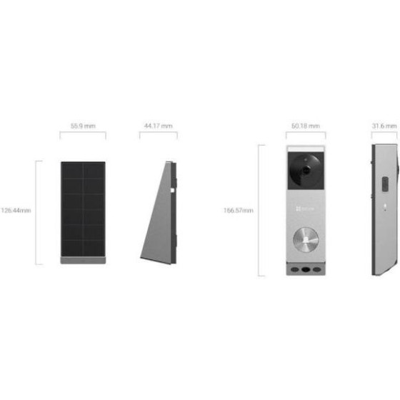 Hikvision Ezviz Smart Home Security Video Doorbell 2K 3MP Pro - (EP3X)
