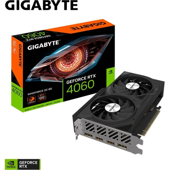 Gigabyte Vga GV-N4060WF2OC-8GD, 8GB, GDDR6 - (N4060WF2OC-8GD)