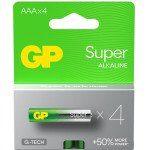 GP ��������� ��������� 1.5V Super Alkaline G-Tech +50% More Power 4/Blister - (LR03/Size AAA)