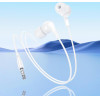 Hoco M124 ��������� 3.5MM Jack Wide Universal �� ��������� , ����� - (M124-WH)