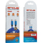 Ancus ������� �������� ��� �������� Fast Charge USB-C �� USB-C 5.0A PD100W �� Braided ������� ���� 1�. �� 5 ������ ������� - (Flow Plus E55)