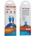 Ancus ������� �������� ��� �������� Fast Charge USB �� USB-C 5.0A 100W �� Braided ������� ���� 1�. �� 5 ������ ������� - (Flow Plus E55)