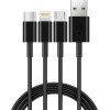 Ancus ������� �������� ��� �������� USB 3 �� 1 Micro-USB, USB-C, Lightning 3.0A ����� 1� - (Flow E44)