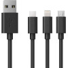 Ancus ������� �������� ��� �������� USB 3 �� 1 Micro-USB, USB-C, Lightning 3.0A ����� 1� - (Flow E44)